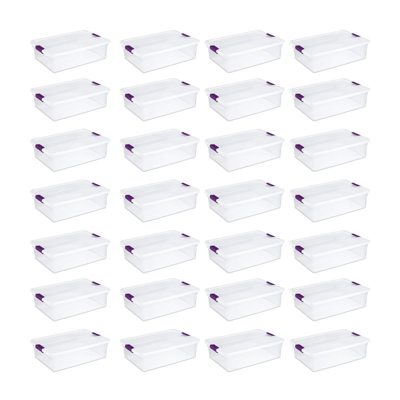 Sterilite Clear View Storage Container Tote w/ Latching Lid