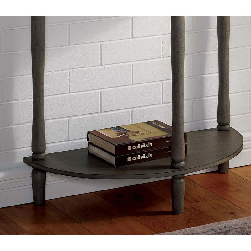 Table d'appoint antique avec tablette inférieure