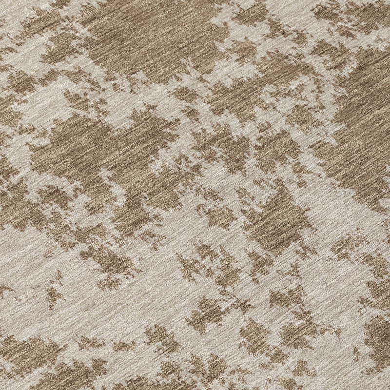 Machine Washable Indoor/Outdoor Chantille ACN2919 Abstract Rug, 10' x 14', Beige