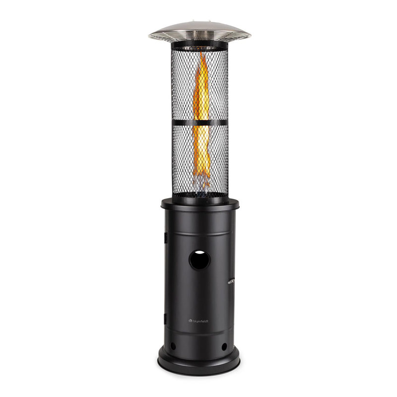Stainless Steel Propane Standing Patio Heater, Black