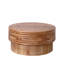 Table basse ronde en bois avec rangement caché
