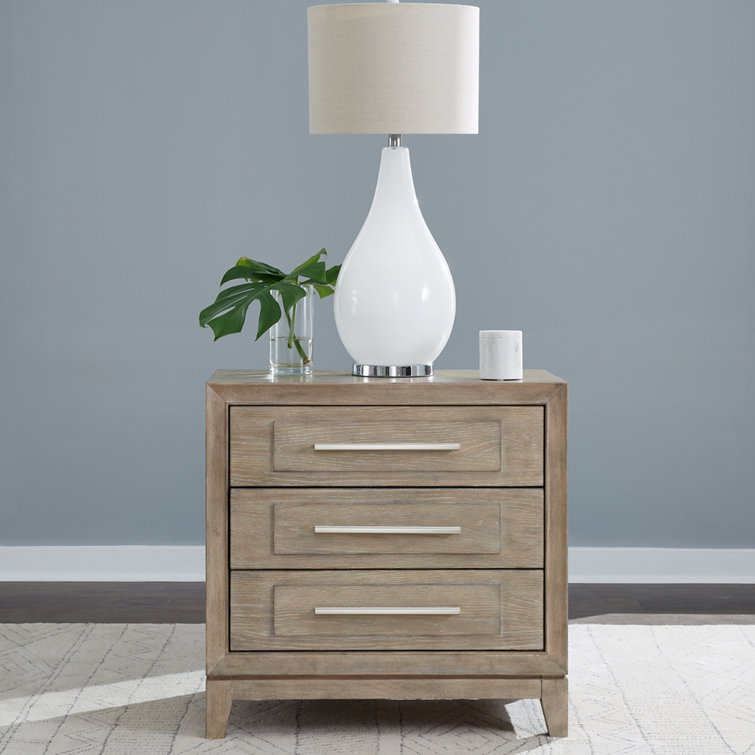 Chantee 3 Drawer Nightstand W/ Charging Station
