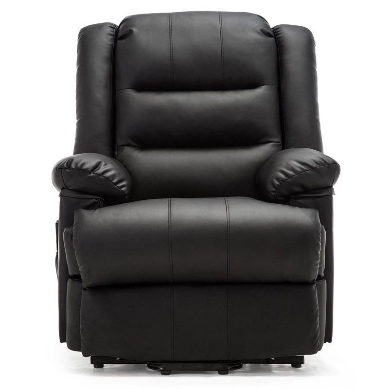 88cm Wide Lift Assist Standard Recliner, Black, Dual Motor Lift Assist