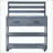 Kitchen Island Solid Wood Kitchen Cart With Stainless Table Top, Garden Potting Bench With Raised Shelf And Drawers, Grill Prep Table For BBQ, Party-514131794