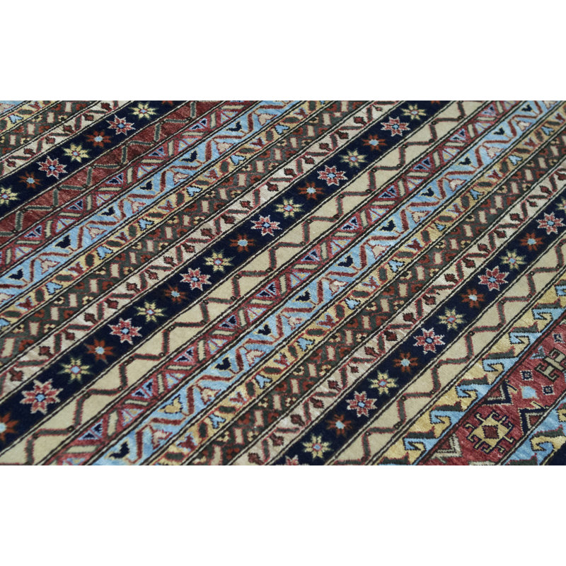Aryana Hand Woven Wool Plaid Area Rug, Rectangle 6'7" x 9'7"