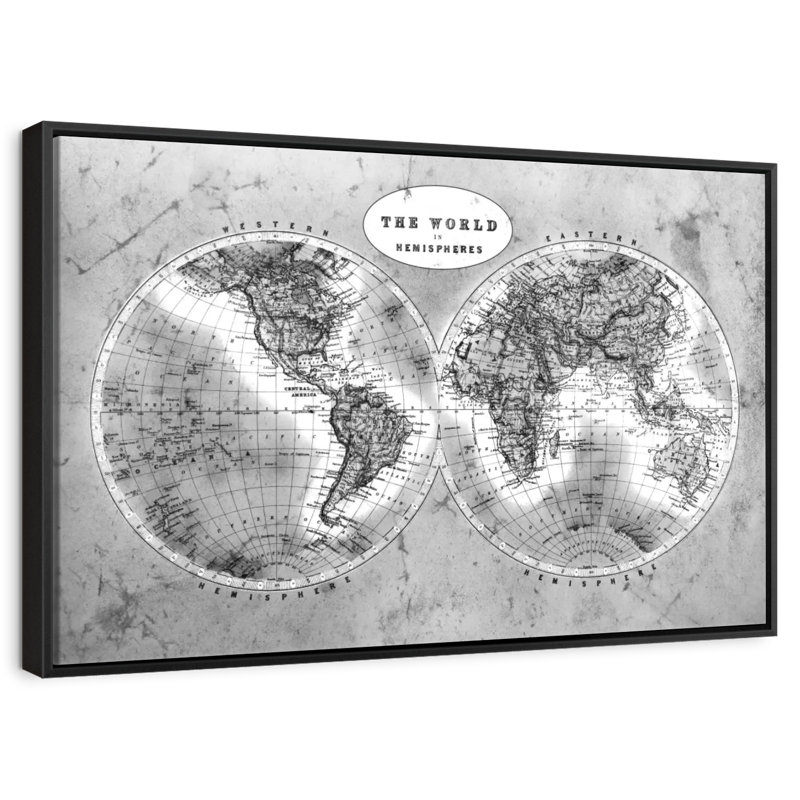 Découvrez le monde BW Hatch, 37 po x 25 po, Cadre flottant noir