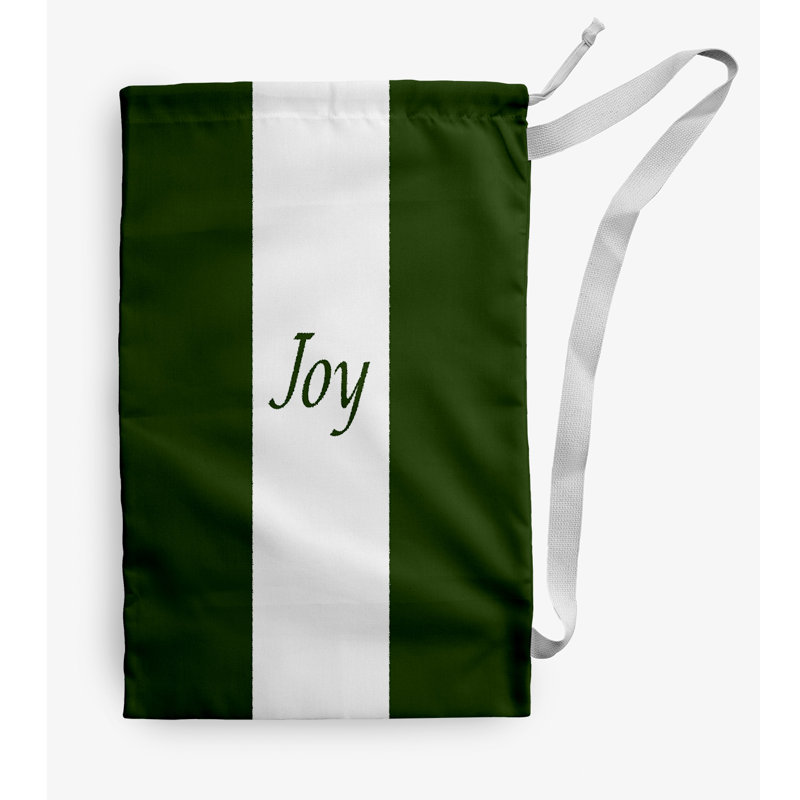 Fabric Laundry Bag with Handles, Green, Medium (36" H x 28" W)