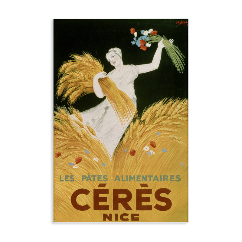 Toile antique de la déesse Cérès, design par Marcus Jules, H 24 po x l 16 po