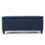 Banc de rangement avec garniture cloutée