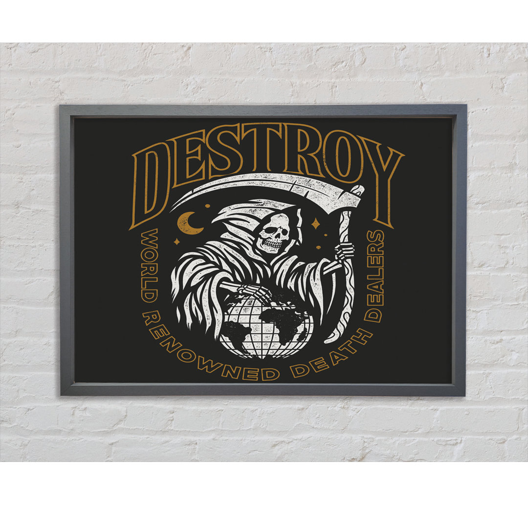 Destroy Tattoo Gerahmter Druck