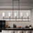 5-light Fabric Kitchen Island Chandelier