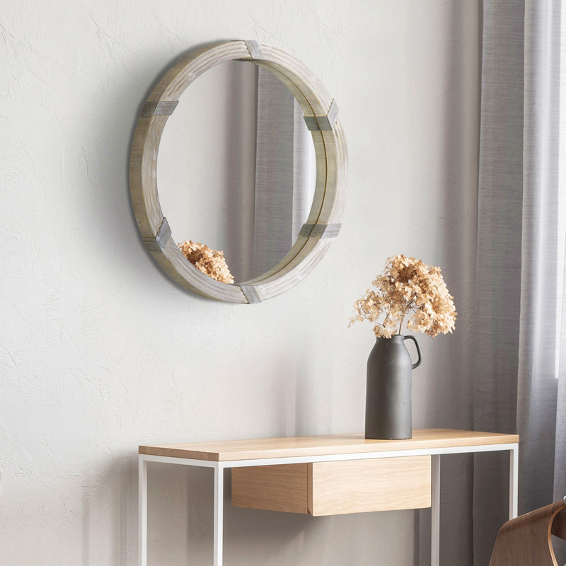 Miroir mural en bois 30,75 po