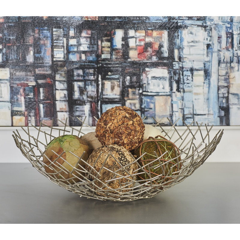 Ensemble de bol décoratif en métal 2 pièces Stets