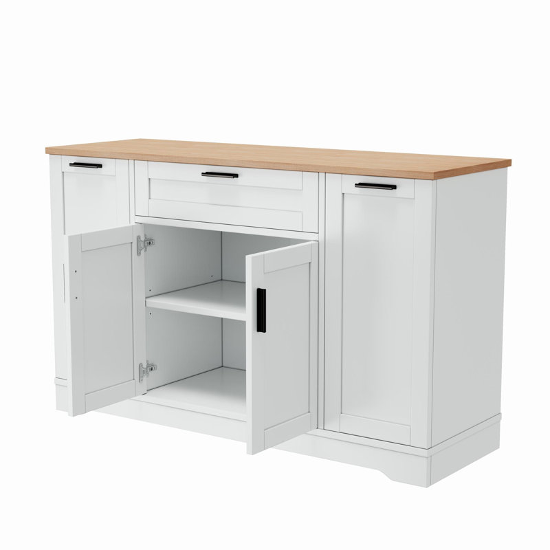 Îlot de cuisine 53,7 po Mayrani, Blanc