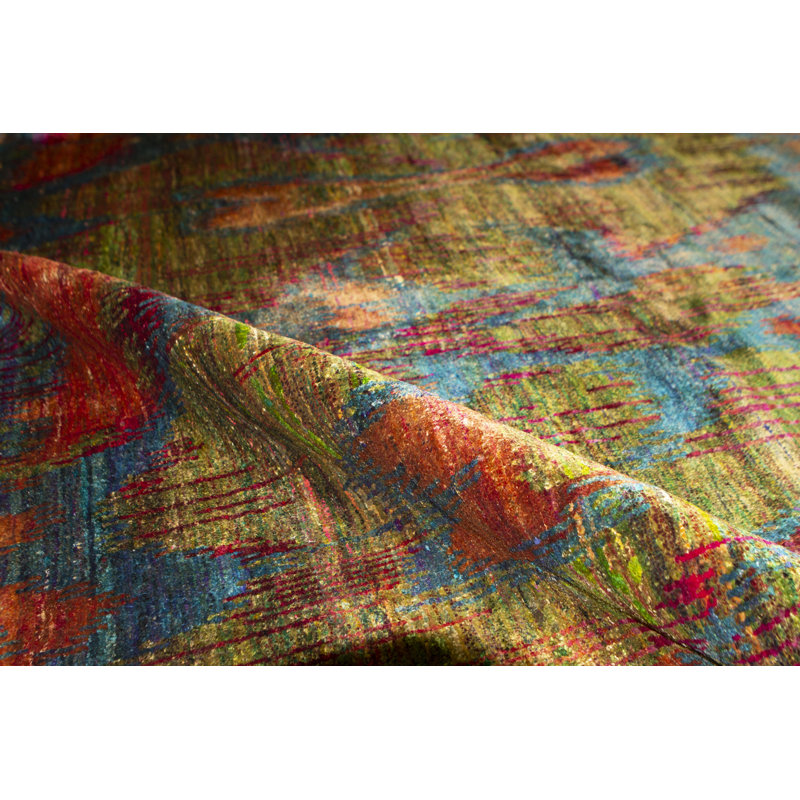 Ikatville Silk Abstract Area Rug