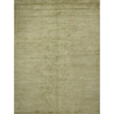 Hand Knotted Area Rug in Olive Green