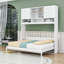 Grand lit escamotable avec tablettes, conception murale