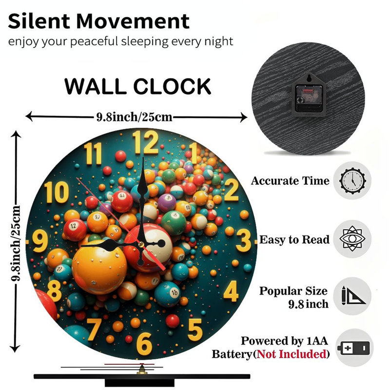 Colorful Decorative Round Wall Clock