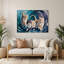 «Cats Ragamuffin», art mural en métal bleu-1179269351