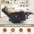24.8" Wide Modern Manual Swivel Rocking Small Recliner Chair With 8-Point Massage Heating & Side Storage Pocket