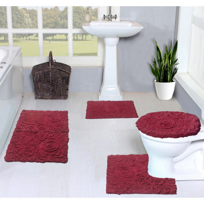 Alamanno 4 Piece Bath Rug Set