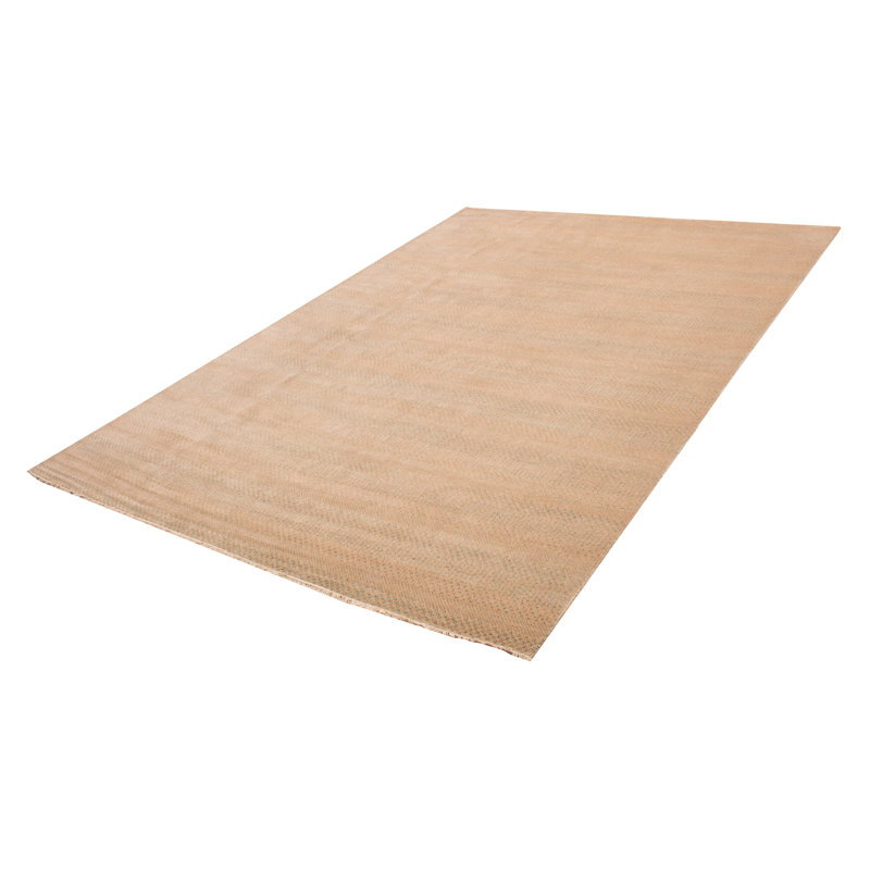 Tapis en soie brun clair ombre 10 pi x 14 pi