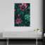 Nature Flowers And Leaves Watercolor Art Abstract Flower Nature Wall Art Print 1 Piece Wrapped Canvas Wall Art-1420984099