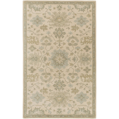 Tapis floral en laine touffeté à la main Arden