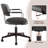 Faux Leather Task Chair with Padded Arms-1884854795
