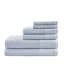 Ensemble de serviettes de bain en jacquard 100% coton bleu gaufré Spa 6 pièces-1131832644
