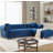 Joannette Polyester Blend Tufted Sofa & Chaise Sectional with Nailhead Trim-647190598