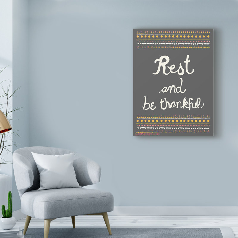 «Rest and Be Thankful», art sur toile, H 47 po x l 35 po x P 2 po