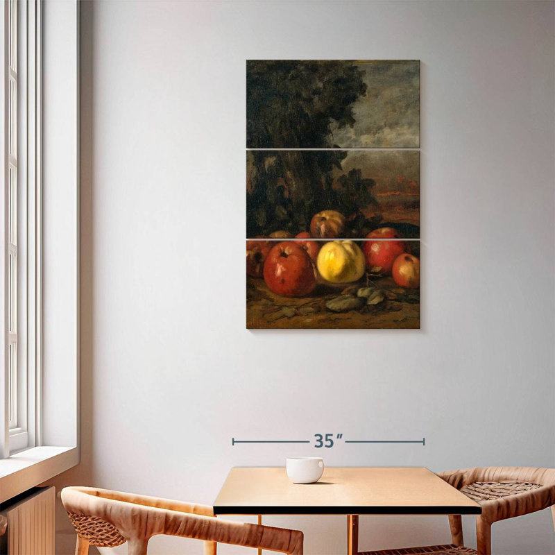 Yarlin nature morte avec pommes 1872, H 57 po x l 36 po