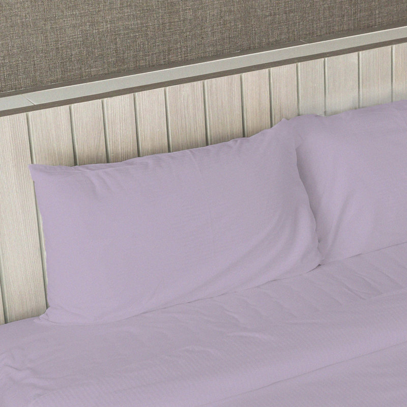 Microfiber Sheet Set, King Sheet Set + Fitted Sheet + 2 Pillowcases, Lilac