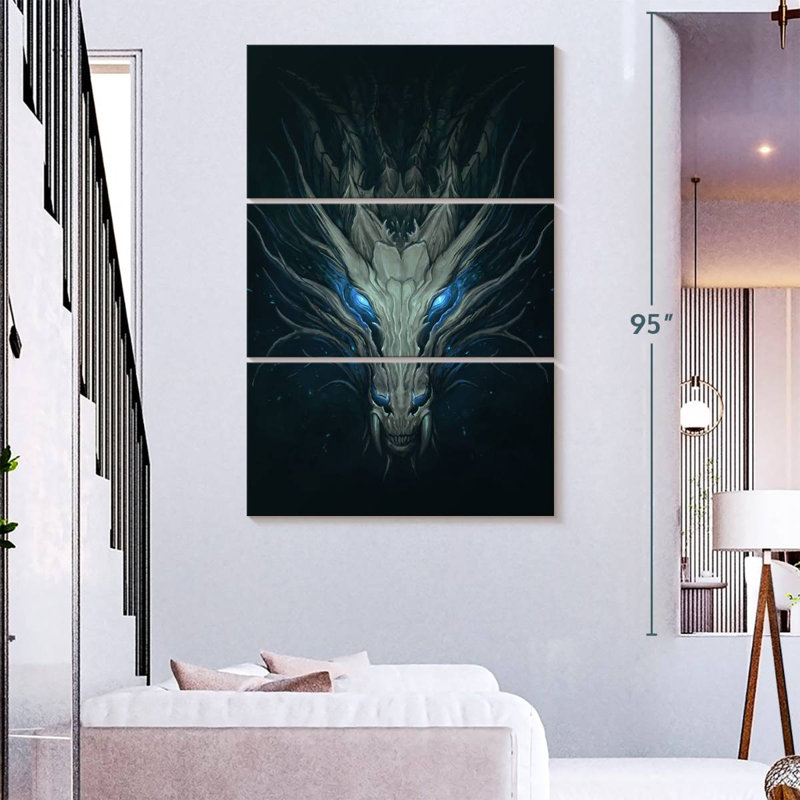 Kelan Blue Eyed Dragon, 74" H x 48" W