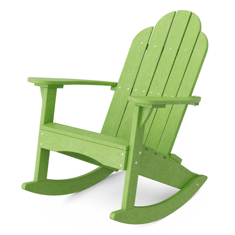 Classic Adirondack Rocking Chair Lime Green, Lime Green