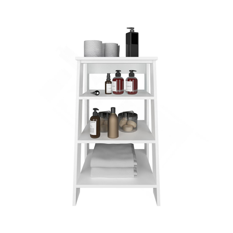 Armoire à linge H 29,7 po, quatre tablettes, vertical, Blanc