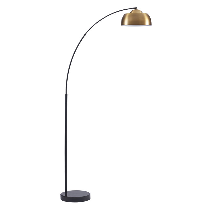 Deitz 74.8'' Satin Black Arched Floor Lamp