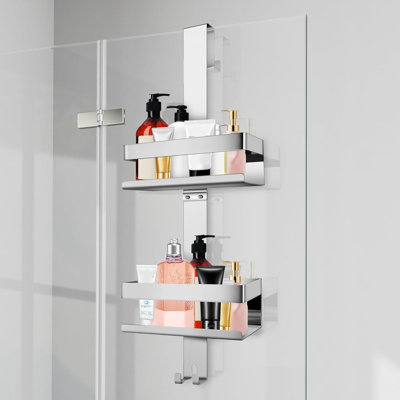 Over-the-Door Stainless Steel Shower Caddy
