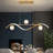 Modern 4-Light Led Linear Kitchen Island Lighting In Gold With Glass Globe Shade Dimmable Pendant Lights -576936287-576936280