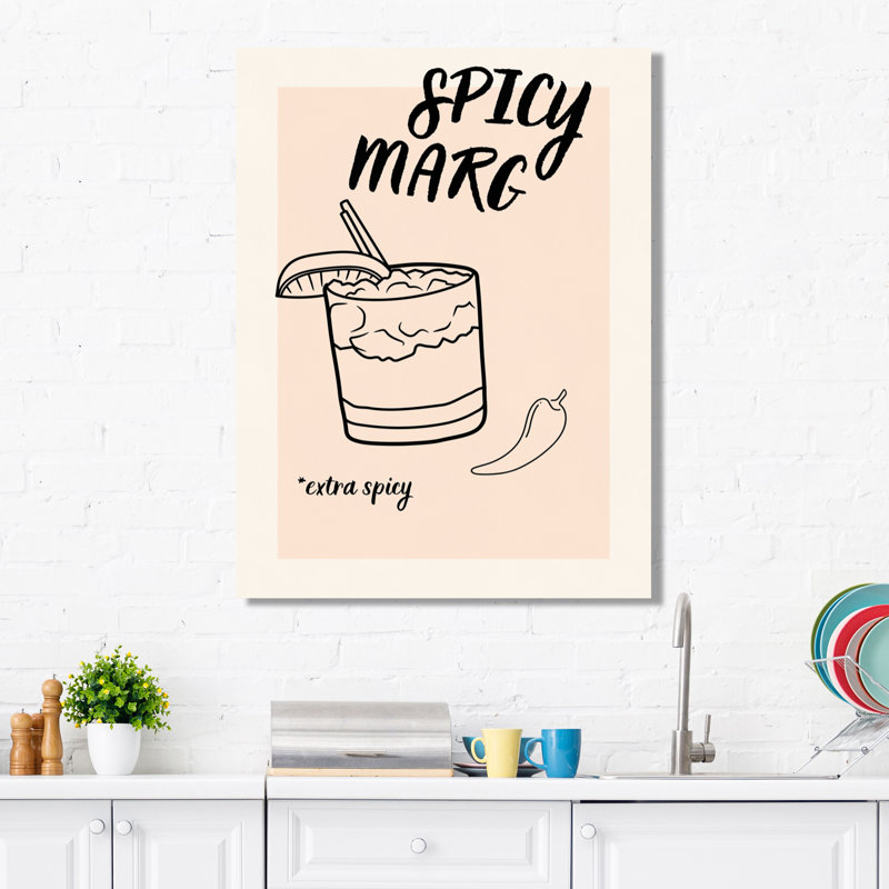 Décoration murale extra épicée margarita - cocktails, Toile tendue, H 20 po x l 12 po