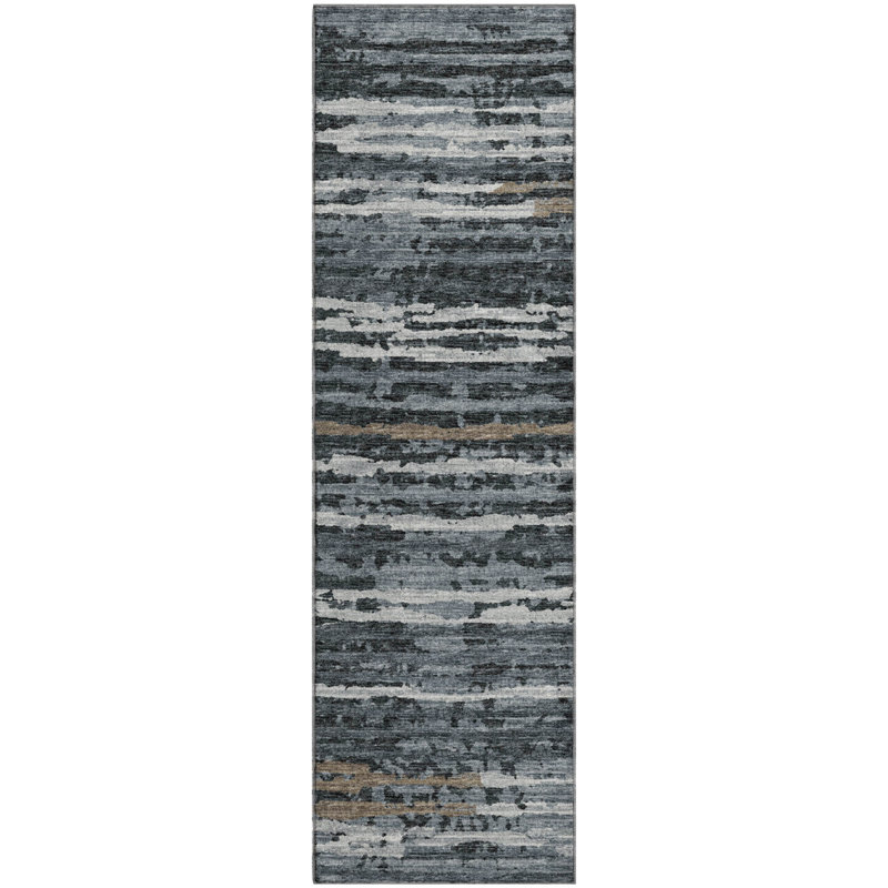 Premium Machine Washable Freixa AMF75 Shadow Rug, Runner 2'3" x 7'6"