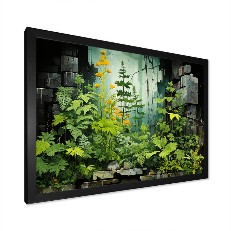 Blooming Urban Harvest, H 30 po x l 40 po x P 1,5 po, Cadre simple noir