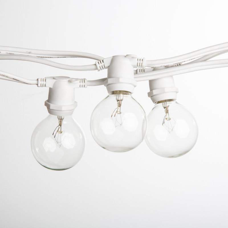 80 - Bulb 100 in. Plug-in Globe, White/Clear