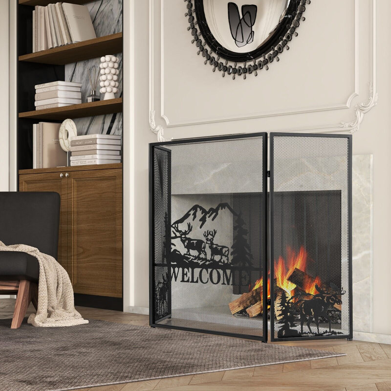 Eberardo Metal Fireplace Screen