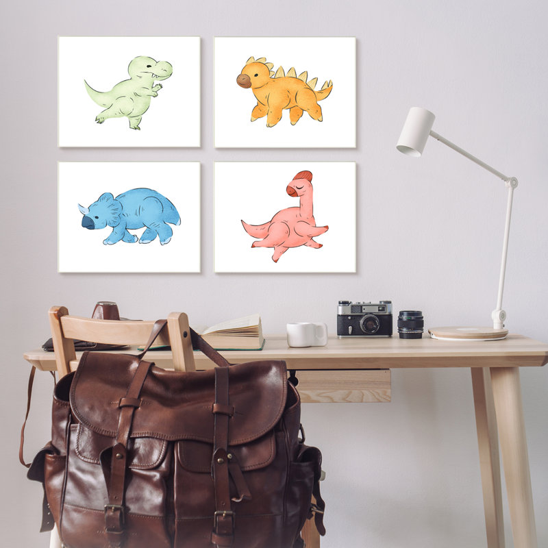 «Fun Baby Dinosaurs» par T-Rex, H 13 po x l 19 po, Plaque murale