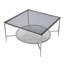 Table basse Adelrik, finition verre et chrome
