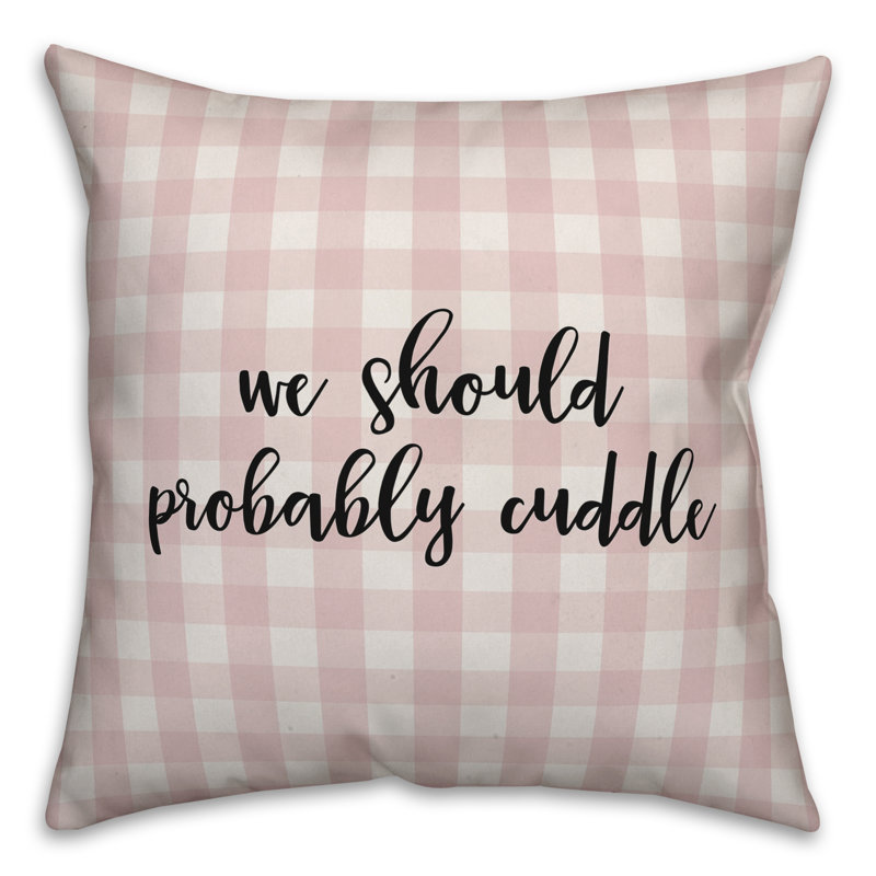  Coussin We We probablement, Housse de coussin, Rose / Noir