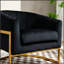 Fauteuil d'appoint rembourré de luxe avec cadre en velours, fauteuil de coiffeuse polyvalent et polyvalent pour l'intérieur et la maison-93223753