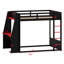 Lit superposé de jeu avec bureau, tablettes de rangement, ports USB et éclairage DEL-2055662326
